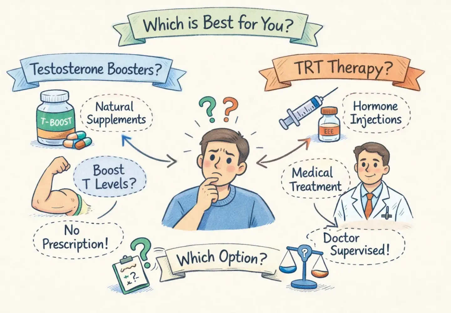 testosterone booster vs trt