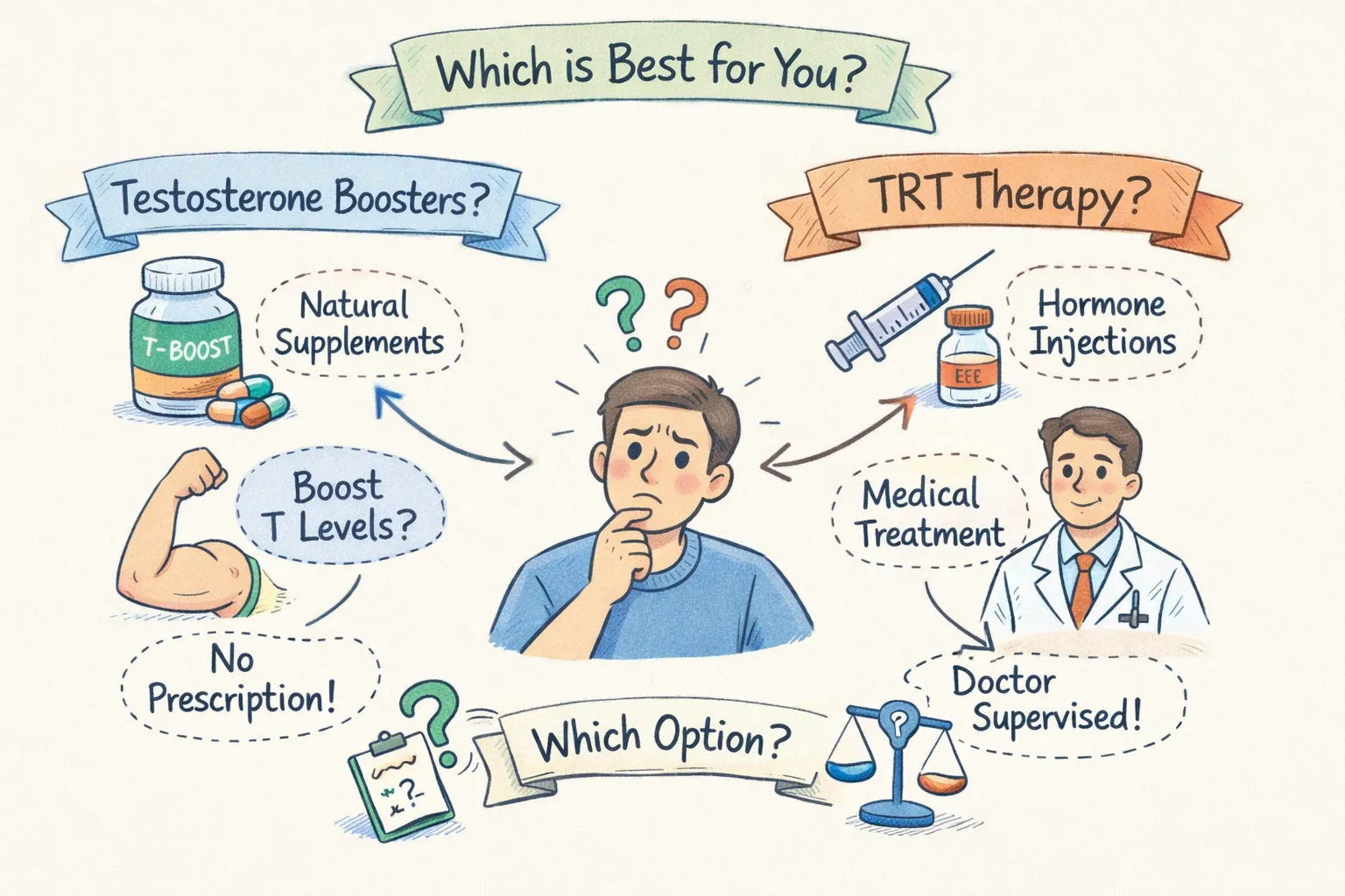 testosterone booster vs trt