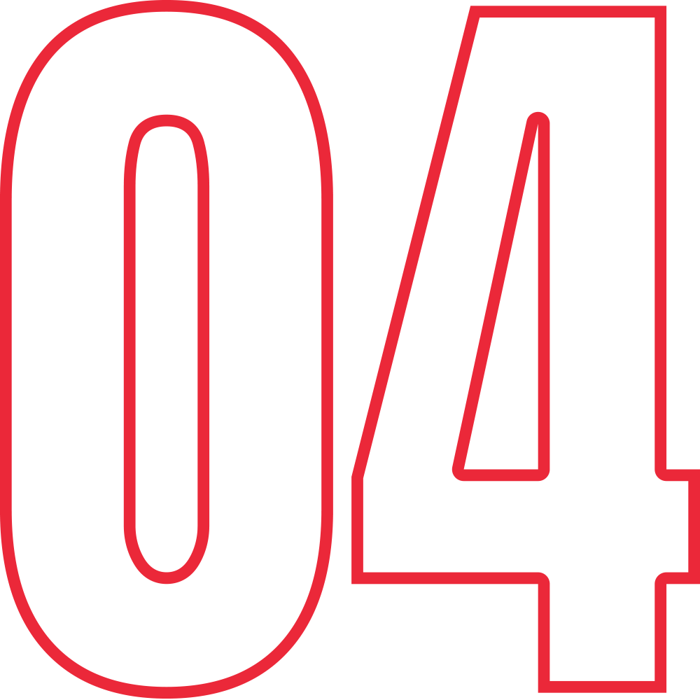 Red outlined numeral 04, on a transparent background (decorative/section heading graphic)